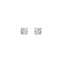 1/2 Carat Round Diamond Studs - White Gold