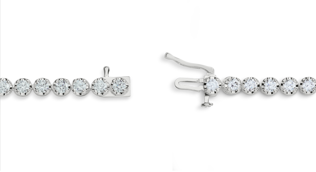 4 Carat 7" Diamond Tennis Bracelet - White Gold