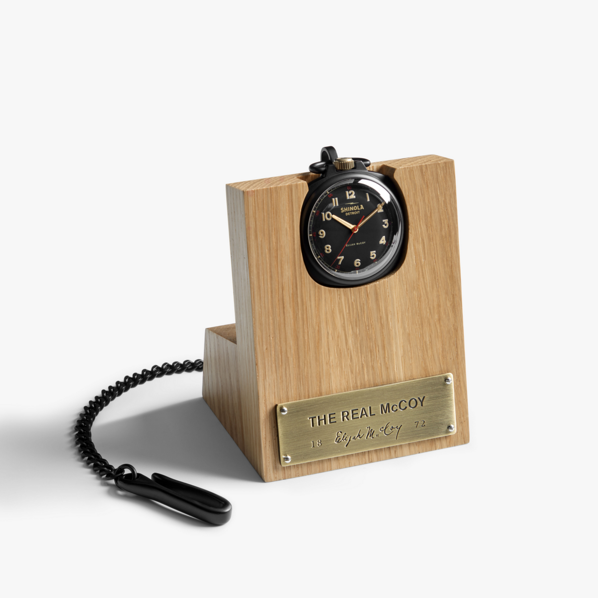 Elijah McCoy Mechanic Pocket Watch - Black