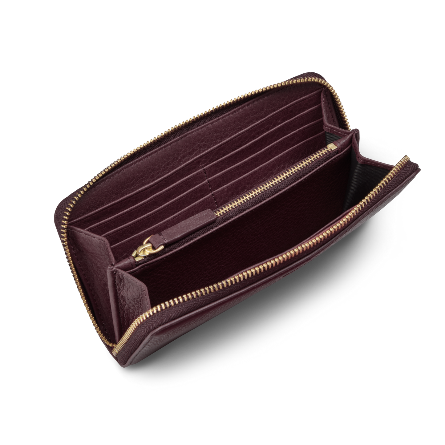 Continental Zip Wallet- Merlot