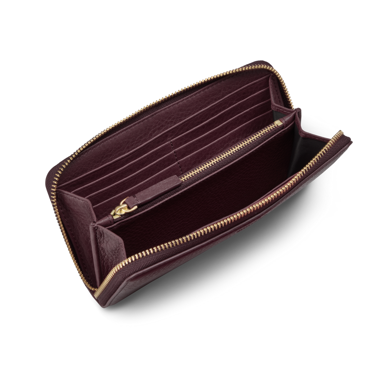 Continental Zip Wallet- Merlot