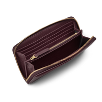 Continental Zip Wallet- Merlot
