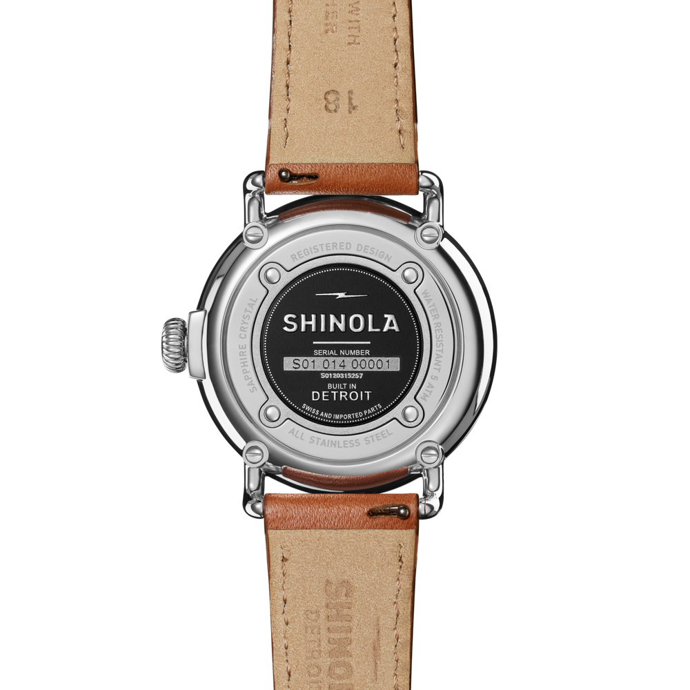 Runwell Watch - White Tan Leather Strap