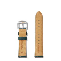 20mm Leather Watch Strap - Forest Green