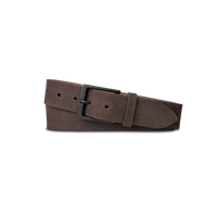 1 1/2" Lightning Bolt Keeper Belt Nubuck - Dark Brown