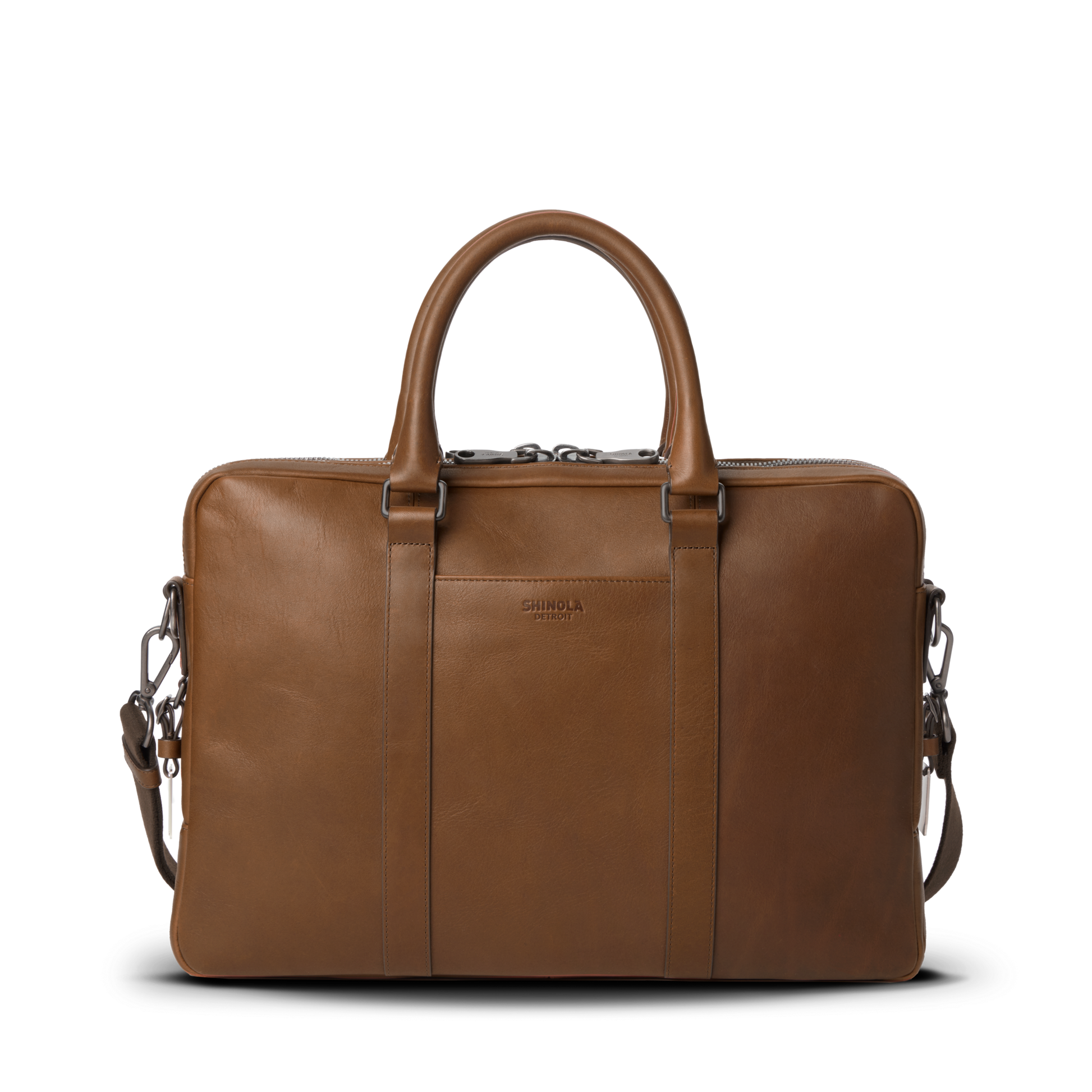 Computer Briefcase - Medium Brown