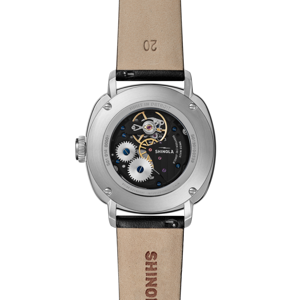 Mechanic Watch - Mother of Pearl/Black Leather Strap