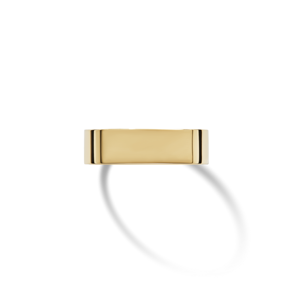 6mm Flat Yellow Gold Band