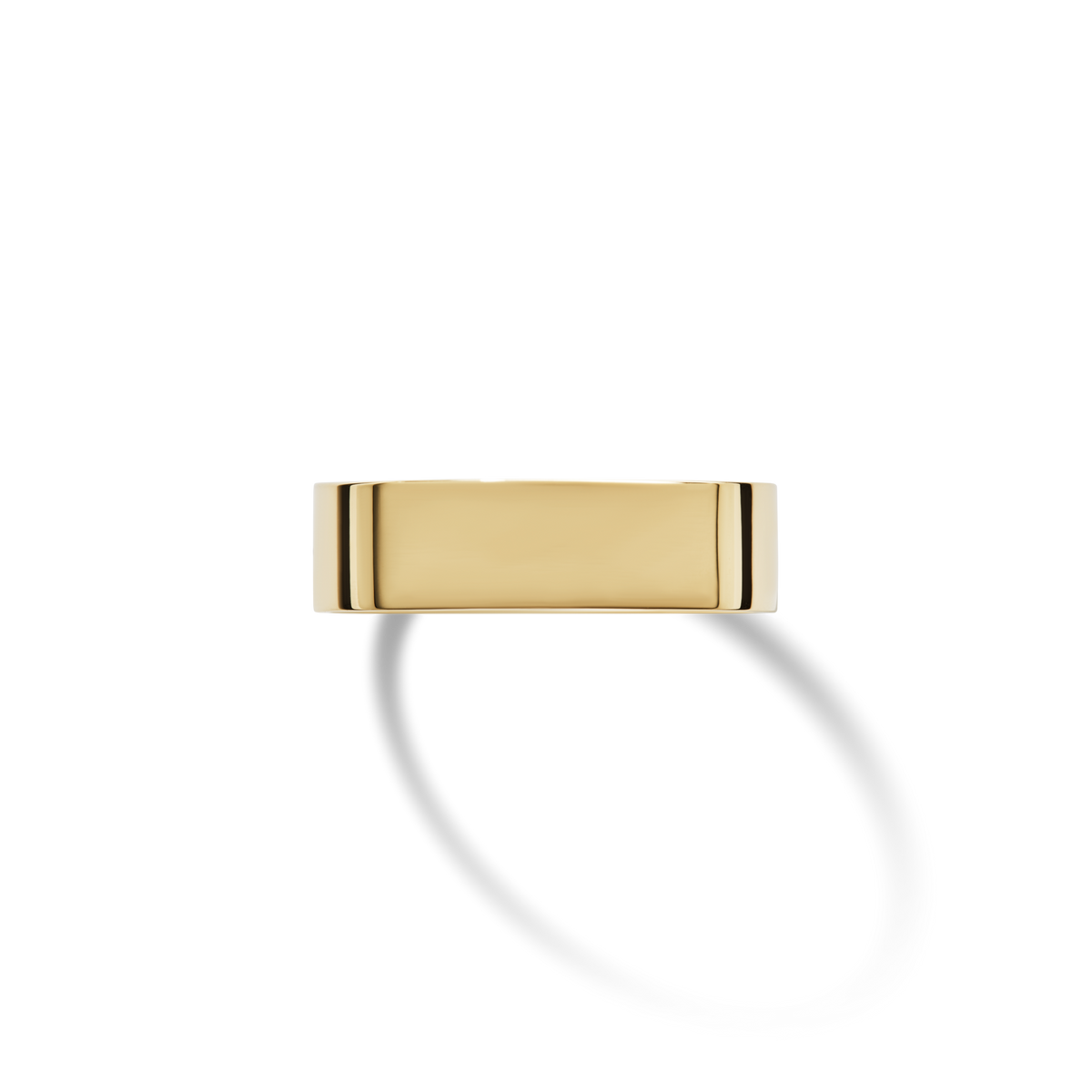 6mm Flat Yellow Gold Band