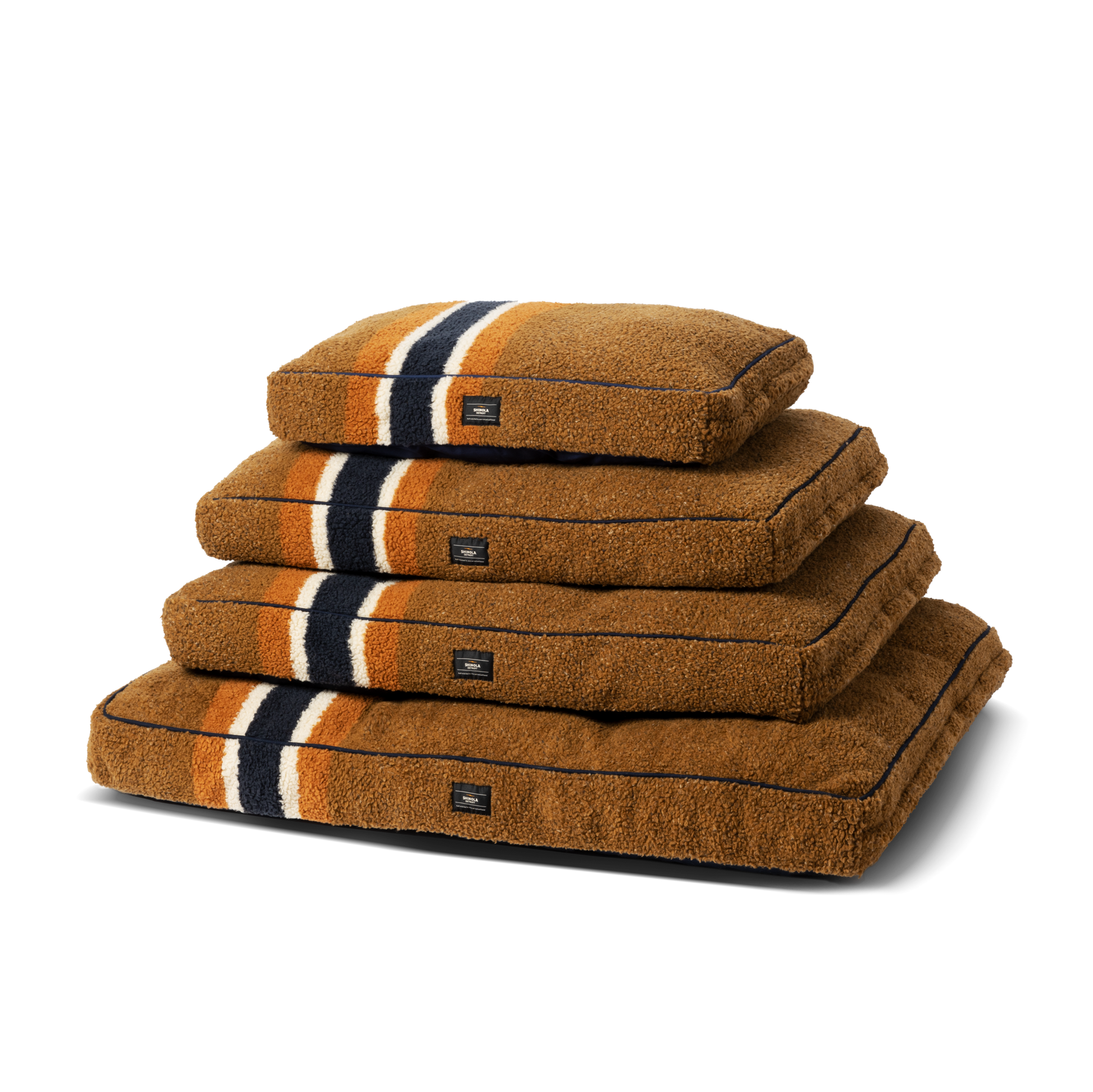 Napper Pillow Dog Bed - Stripe Brown