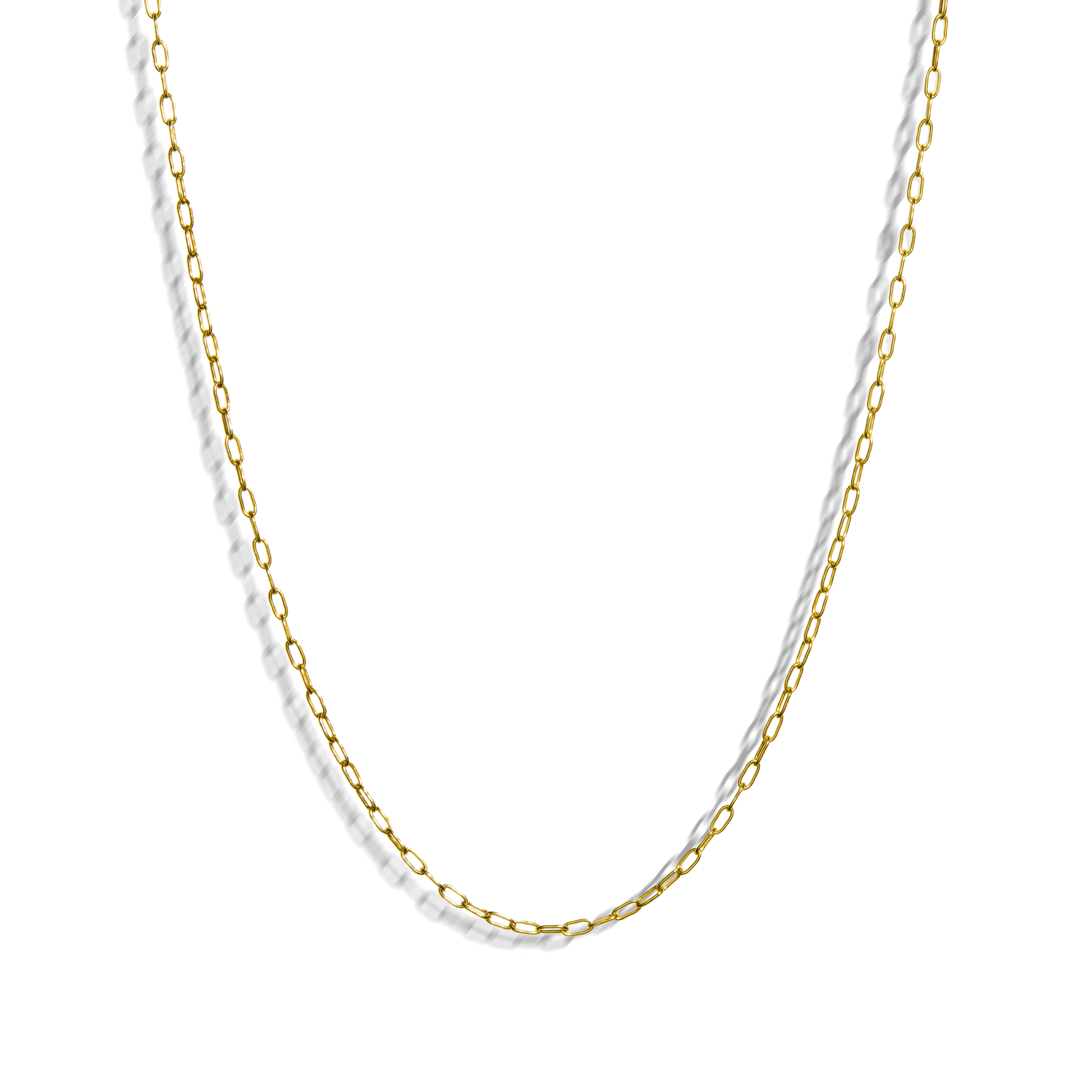 Large Oval Link Necklace - Yellow Gold
