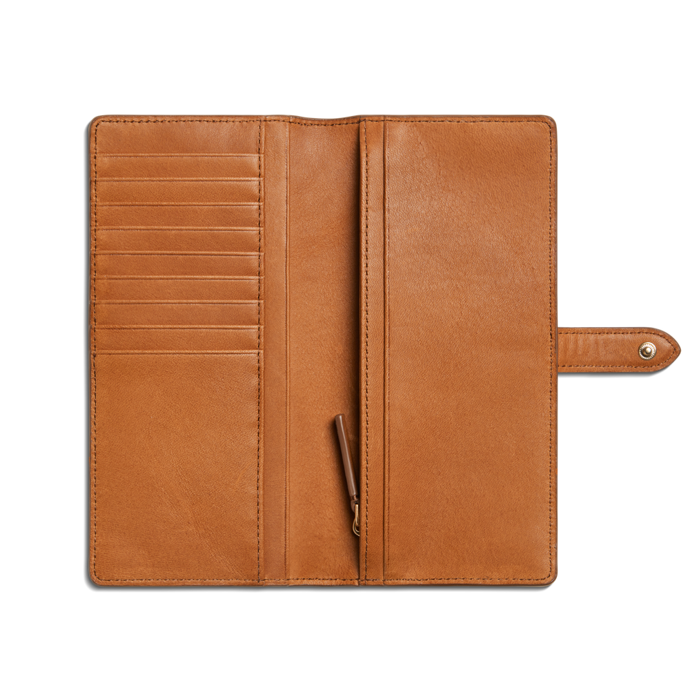 Continental Snap Wallet - Tan