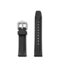 20mm Black Rubber Watch Strap - Black