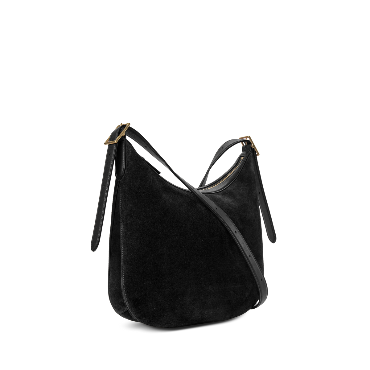 Medium Bixby Crossbody - Black Suede