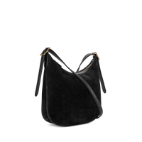 Medium Bixby Crossbody - Black Suede