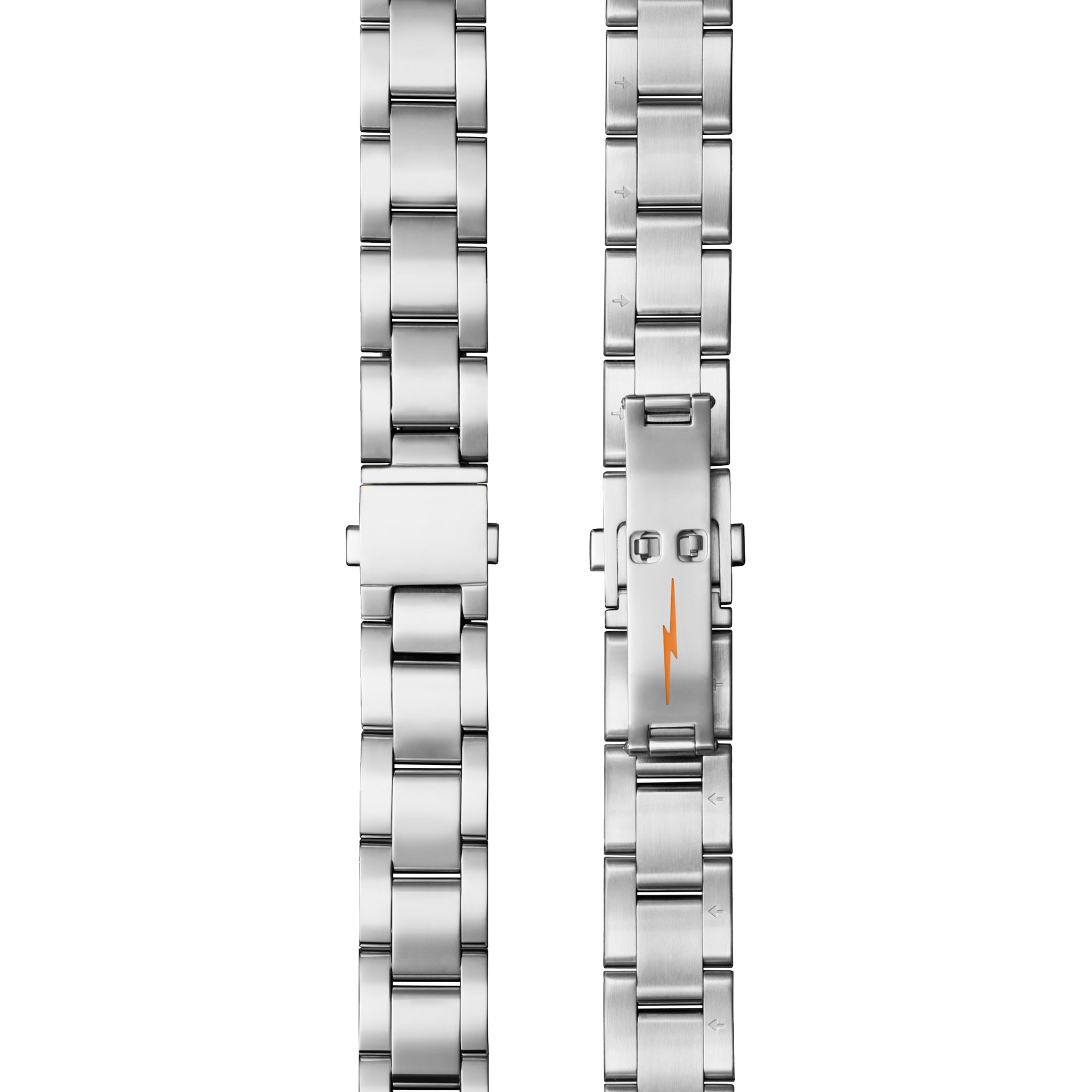 Bracelet: 18/13, Universal 3Link, Fold Over, PoSS - Brushed Stainless
