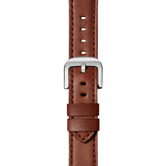 20mm Dark Cognac Leather Watch Strap - Dark Cognac