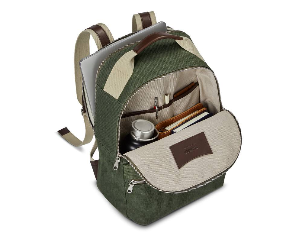 Runwell Canvas Backpack - Olive