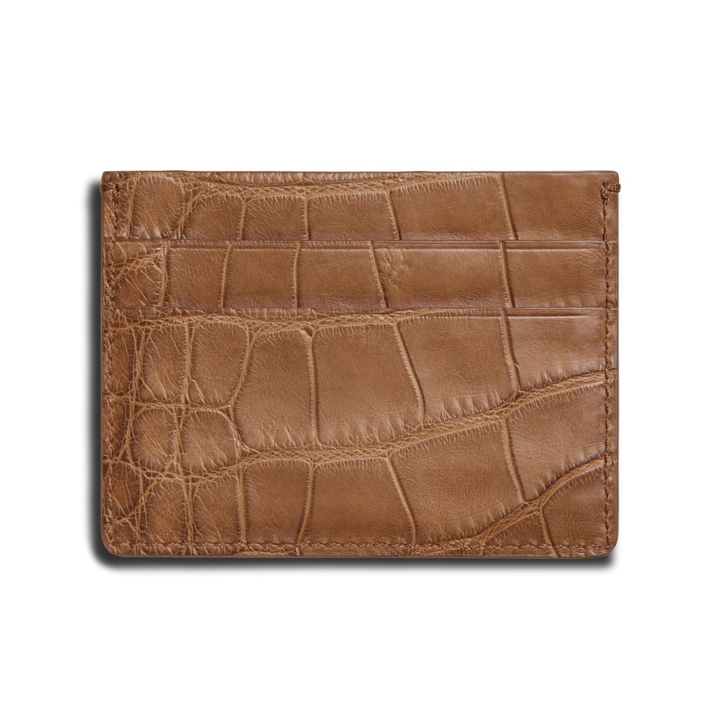 5 Pocket Card Case - Tan Alligator