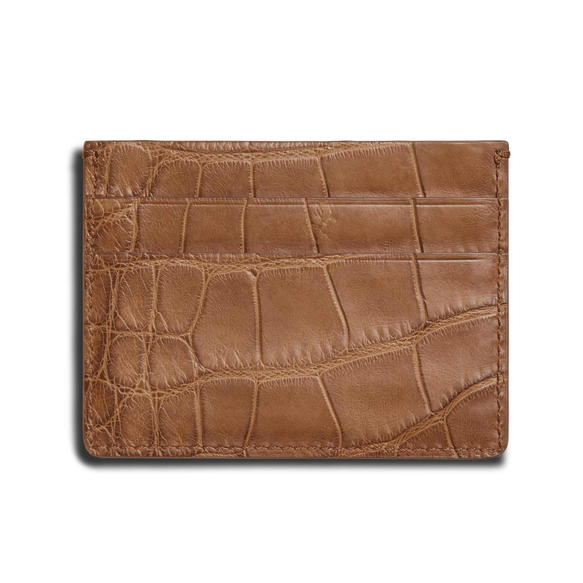 5 Pocket Card Case - Tan Alligator