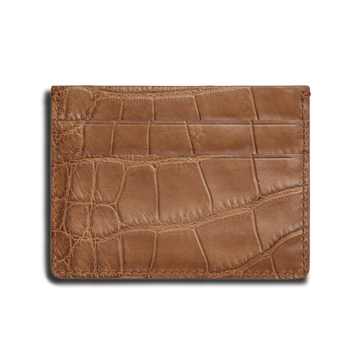 5 Pocket Card Case - Tan Alligator