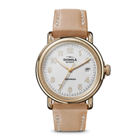 Runwell Automatic Watch - Natural Leather Strap