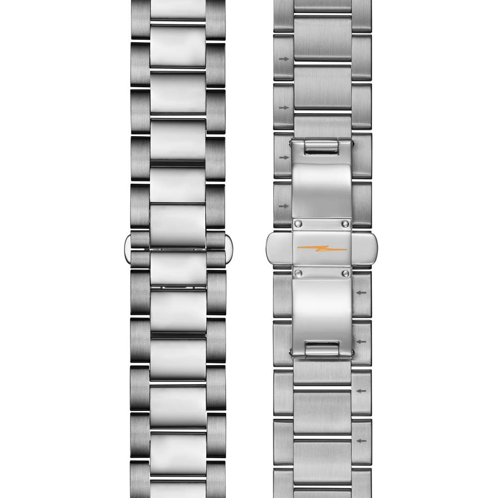 20mm Stainless Steel 3-Link Bracelet - Stainless Steel