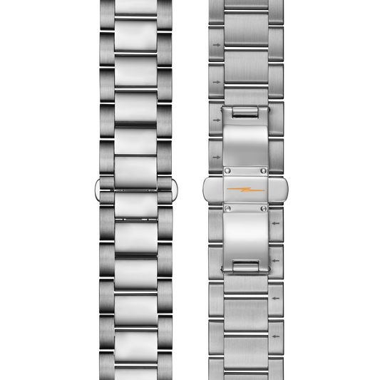 20mm Stainless Steel 3-Link Bracelet - Stainless Steel