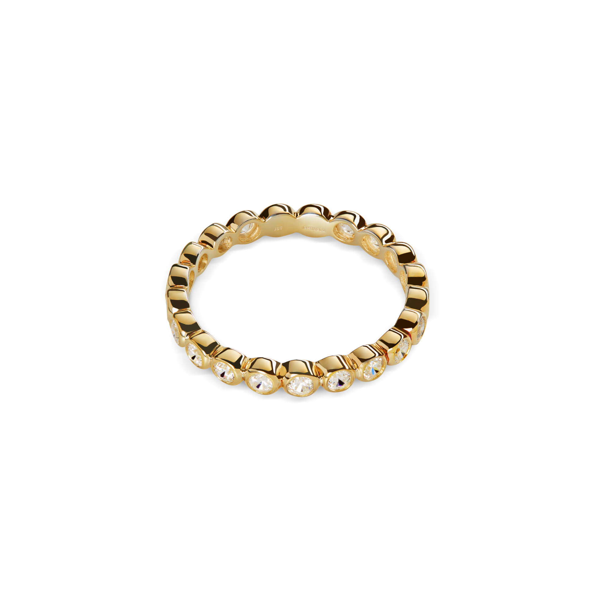 Diamond Rivet Eternity Ring - Yellow Gold