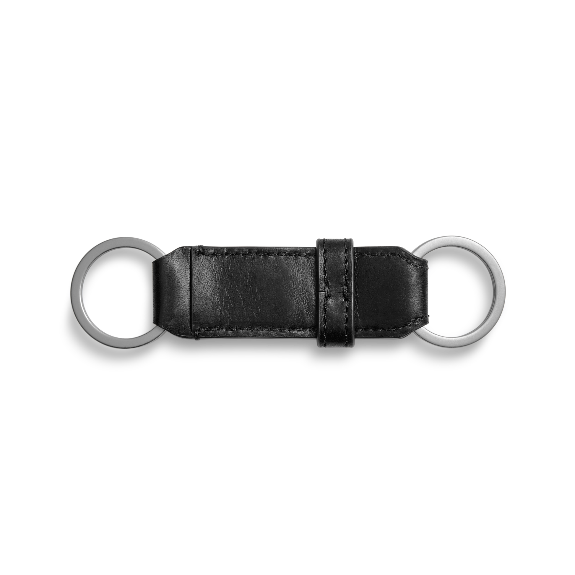 Leather Valet Key Fob - Black