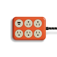 5 Port Power Supply - Tangerine