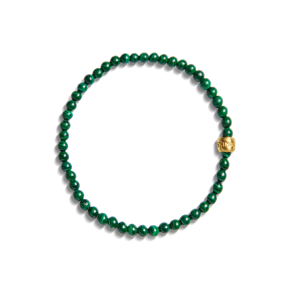 4mm Beaded Bracelet Malachite