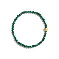 4mm Beaded Bracelet Malachite