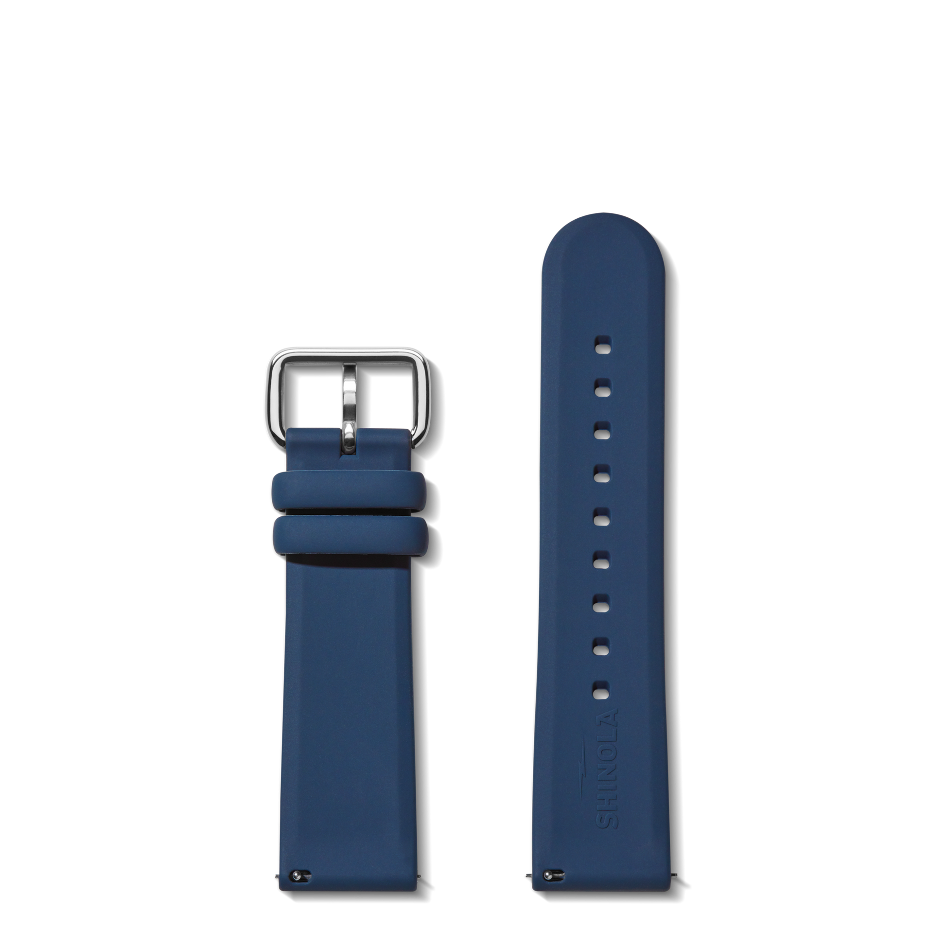 22mm Midnight Blue Silicone Watch Strap - Midnight Blue