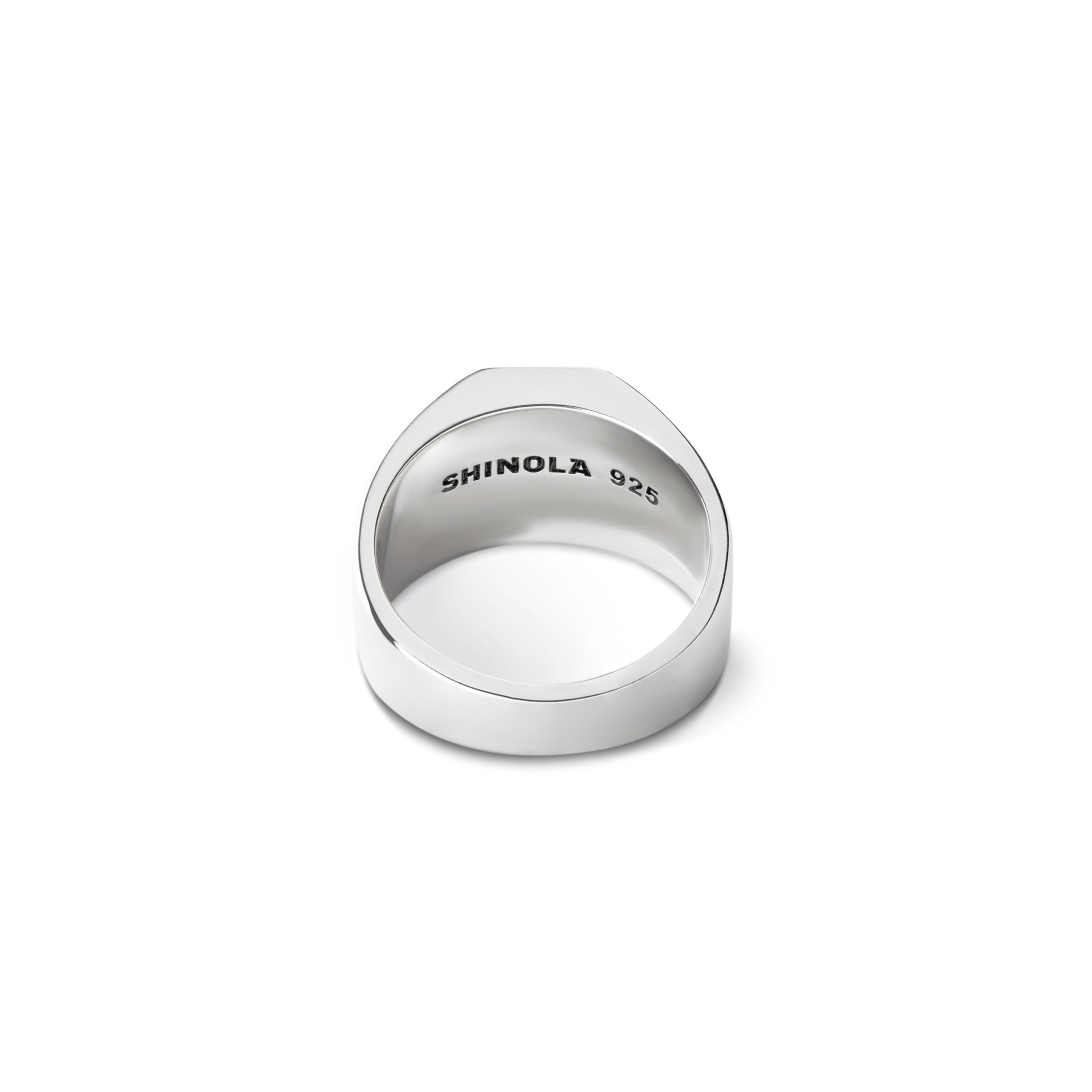 Octagonal Inlay Signet Ring Petoskey