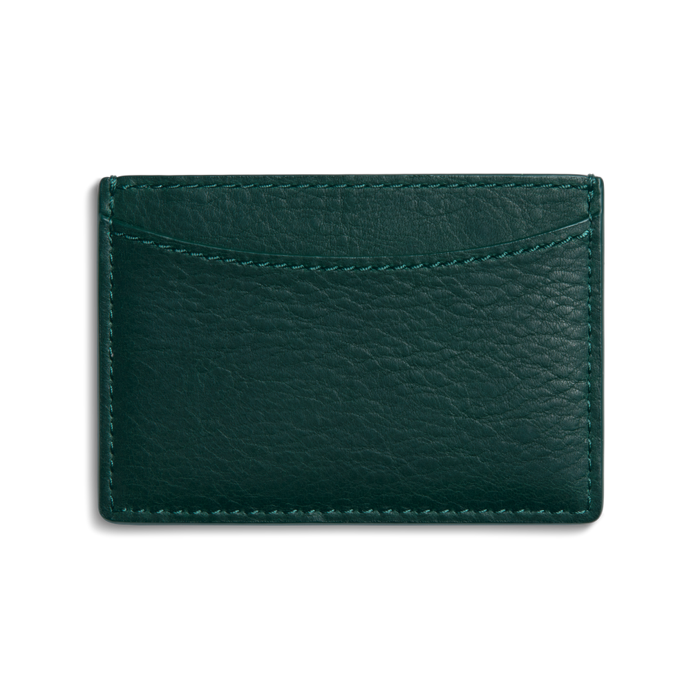 Leather 3 Pocket Card Case - Forest