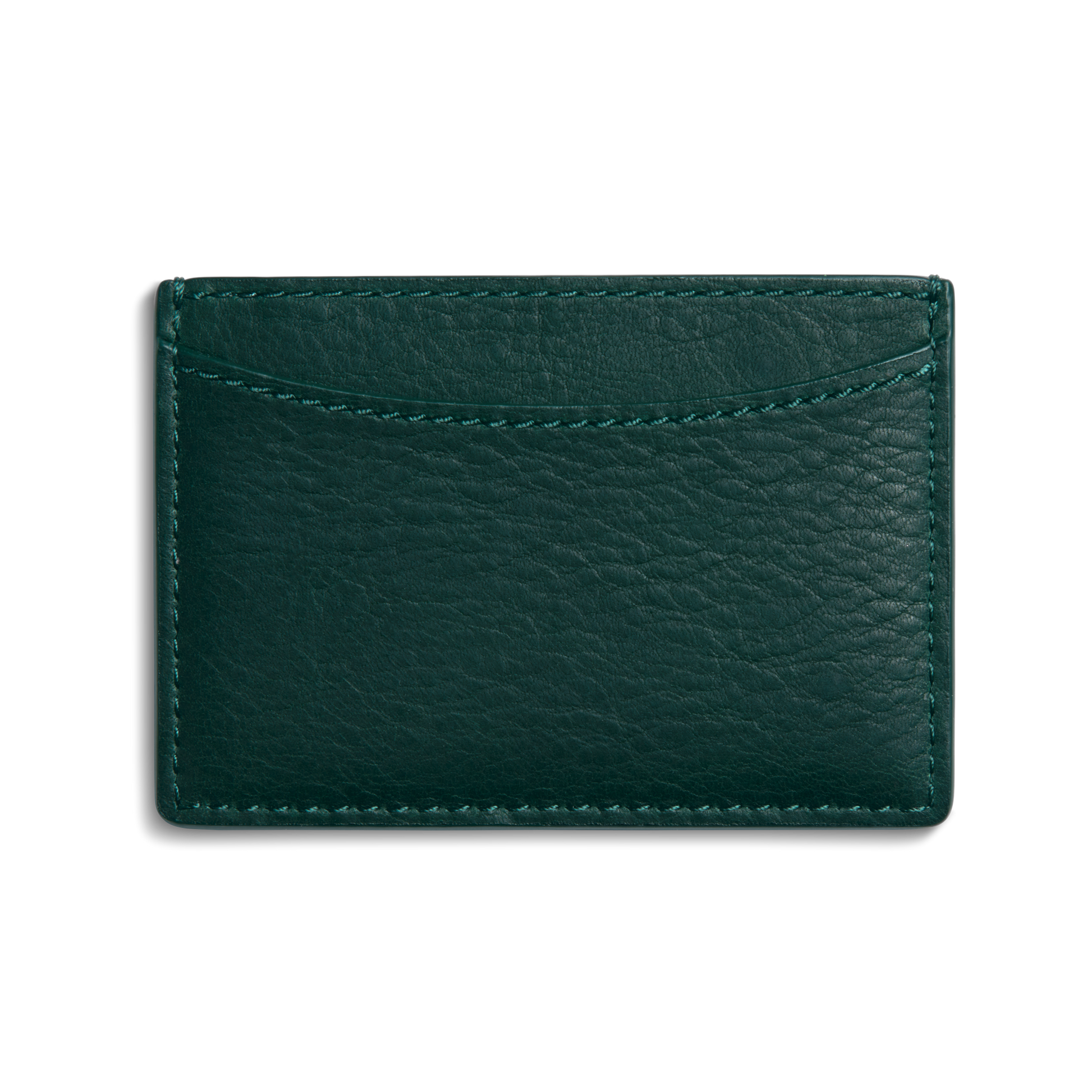 Leather 3 Pocket Card Case - Forest