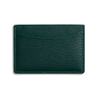 Leather 3 Pocket Card Case - Forest