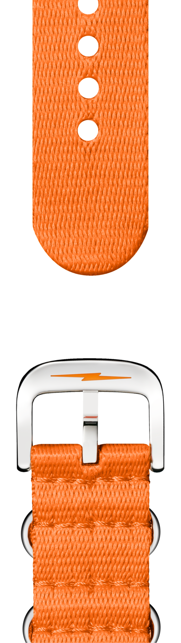 24mm Orange G10 Nylon Watch Strap - Orange