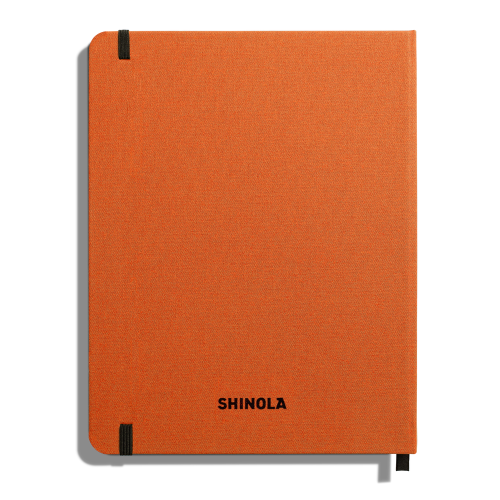 Medium Hard Ruled Journal - Bold Orange