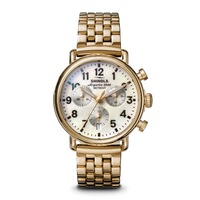 Runwell Chronograph Watch - MOP Gold Bracelet