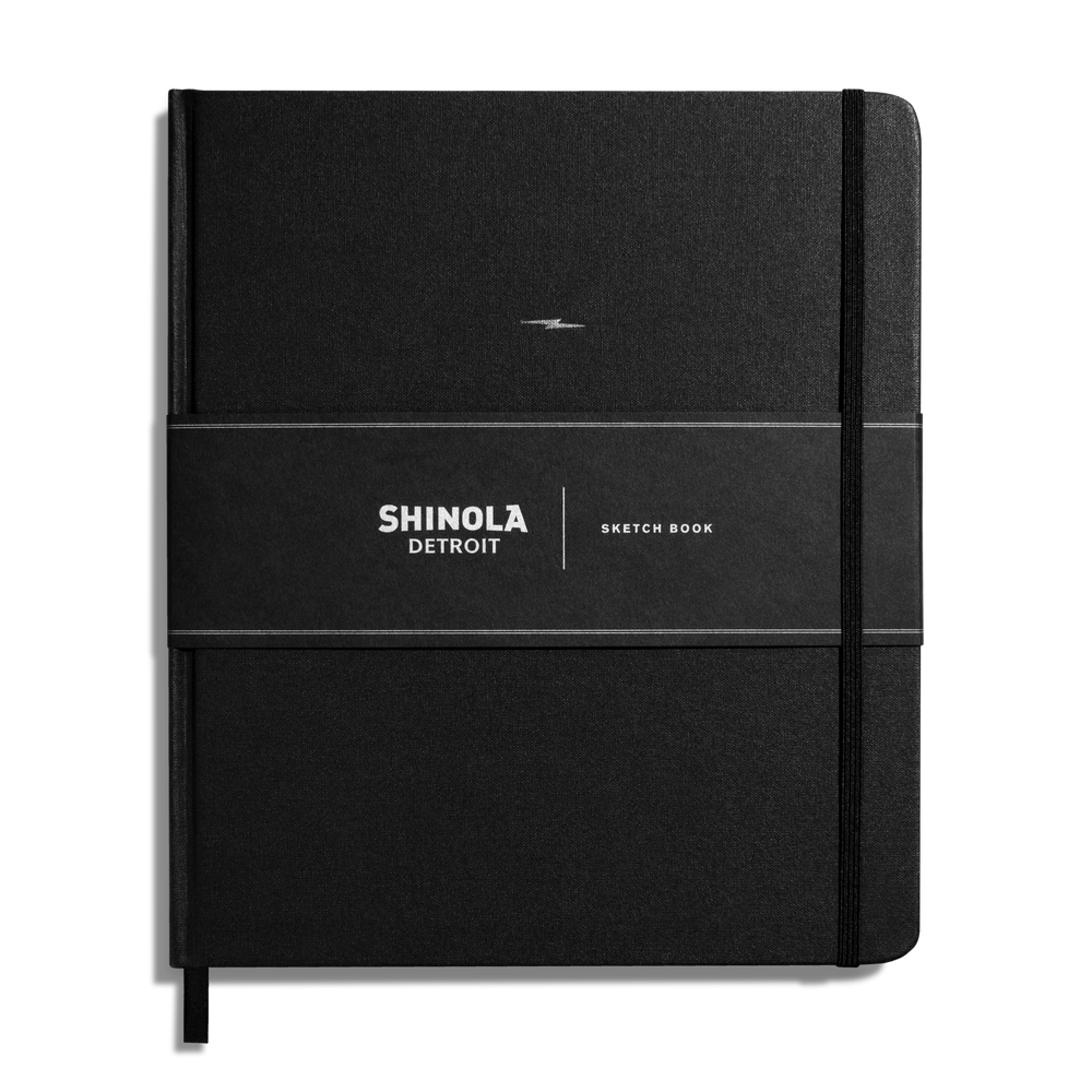 Large Hard Plain Sketchbook - Black