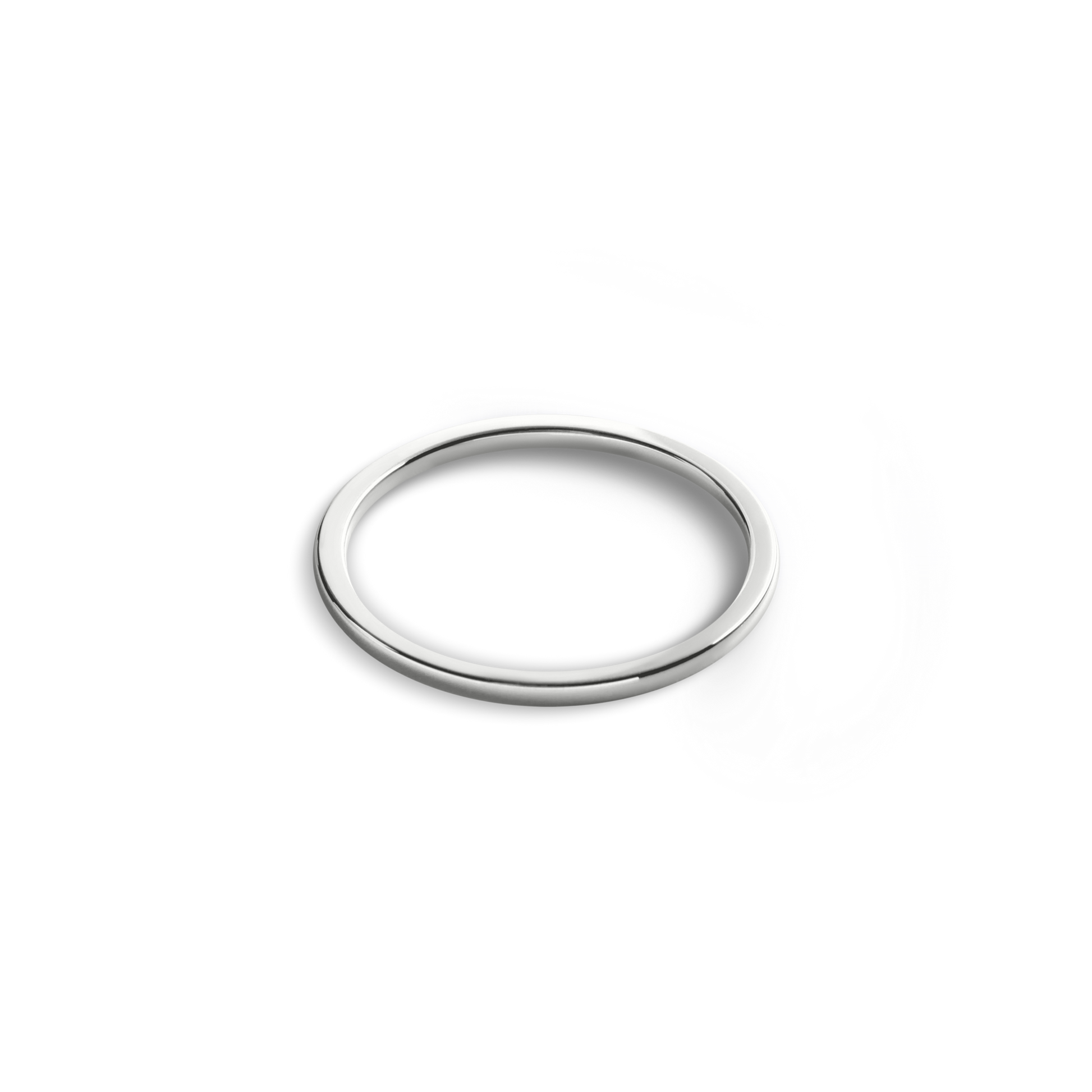 1mm Round White Gold Band