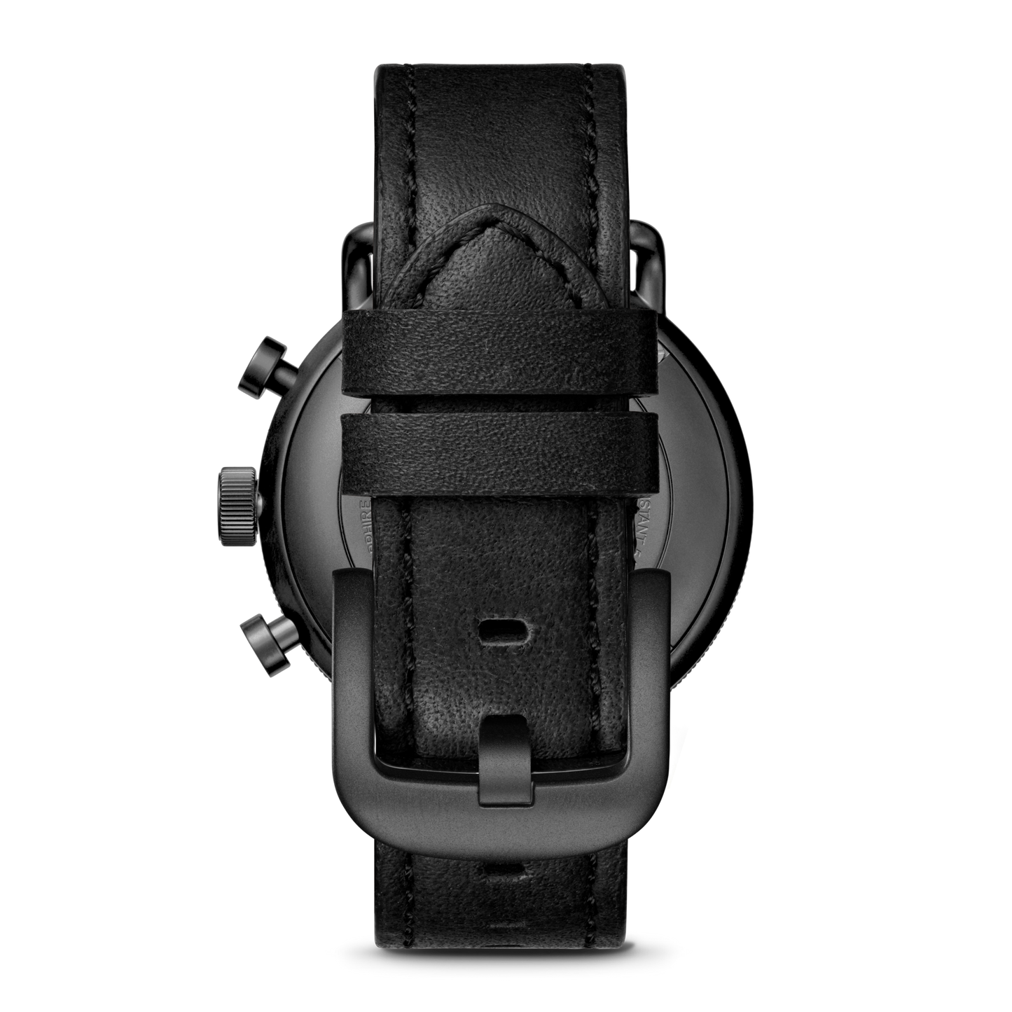 Canfield Sport Chronograph Watch - Black Leather Strap