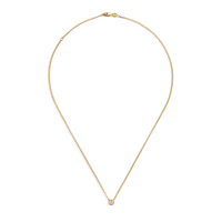 1/4 Carat Round Diamond Necklace - Yellow Gold