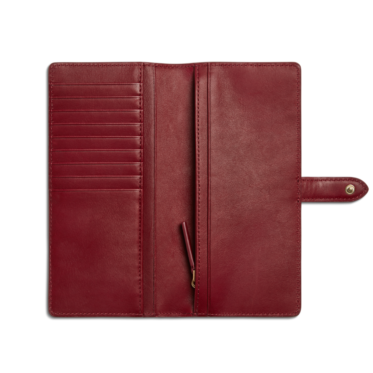 Continental Snap Wallet - Ruby