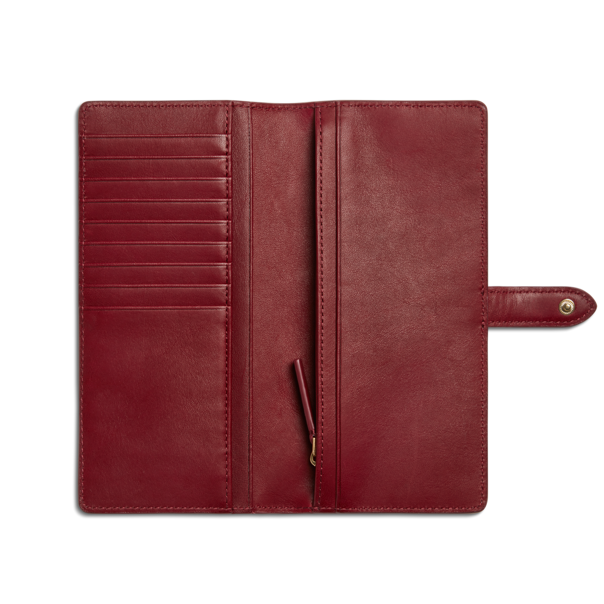 Continental Snap Wallet - Ruby