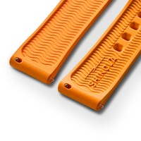 20mm Orange Rubber Watch Strap - Orange
