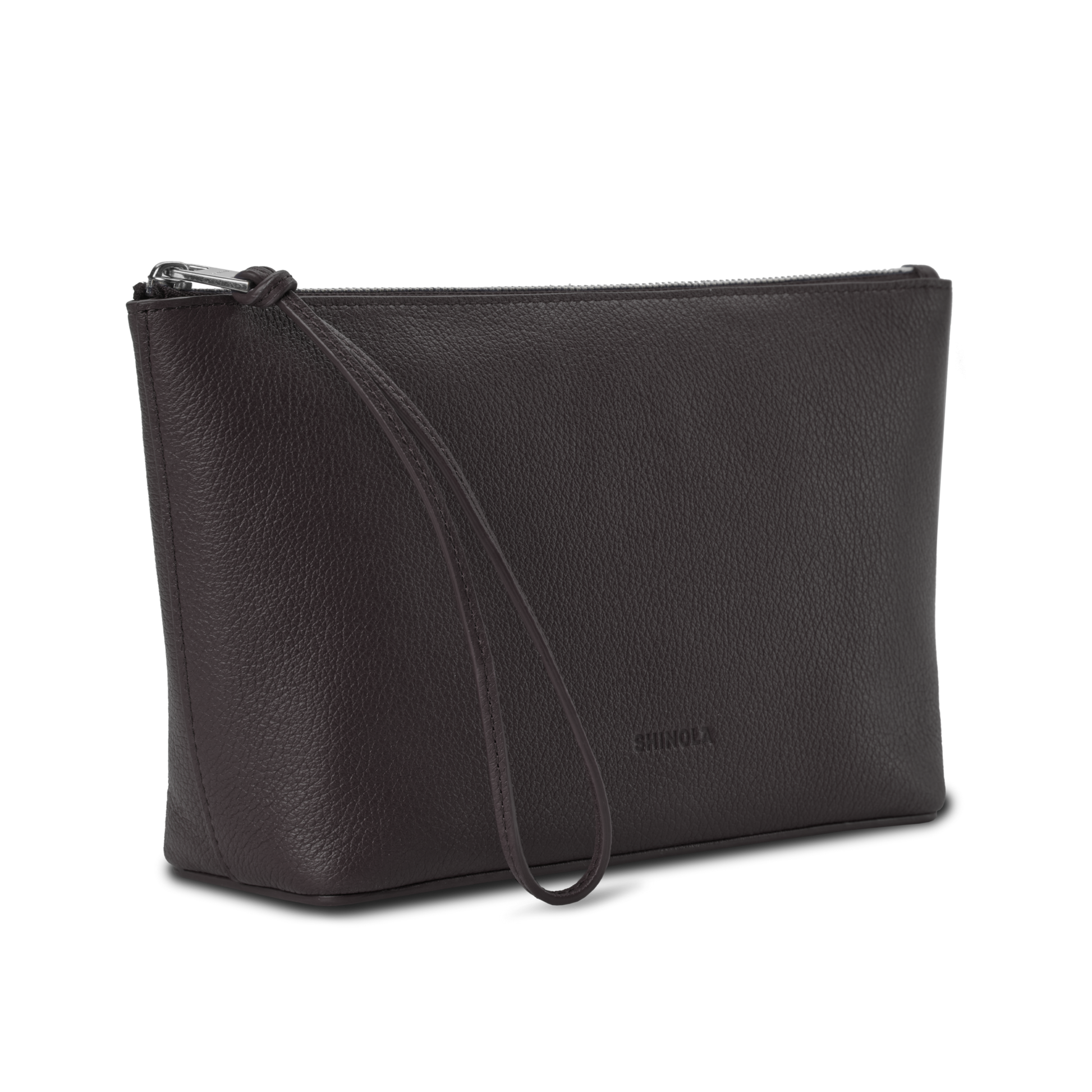Small Zip Cosmetic Case - Espresso