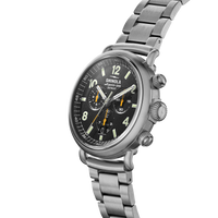 Runwell Chronograph West Wind Watch Gift Set with Additional Strap - Black